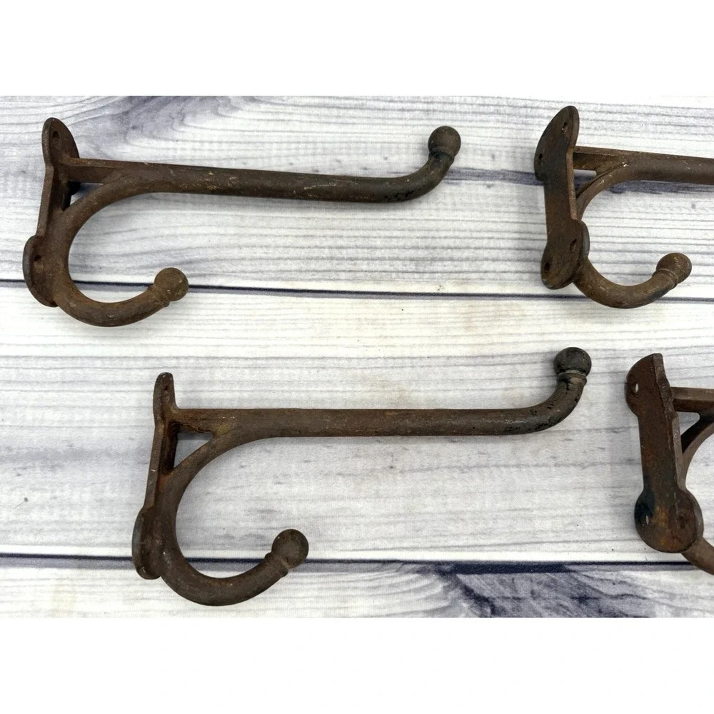 LOT OF 4 ANTIQUE SALVAGED VERY LARGE HEAVY DUTY  10